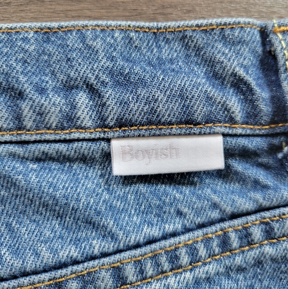 Boyish Charley Wide Leg Cropped Jeans in Greed Wash Size 25 - Picture 15 of 16